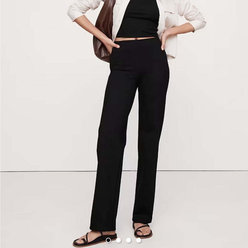 Banana Republic High Rise Straight Pants Size 10 Black New With Tags
